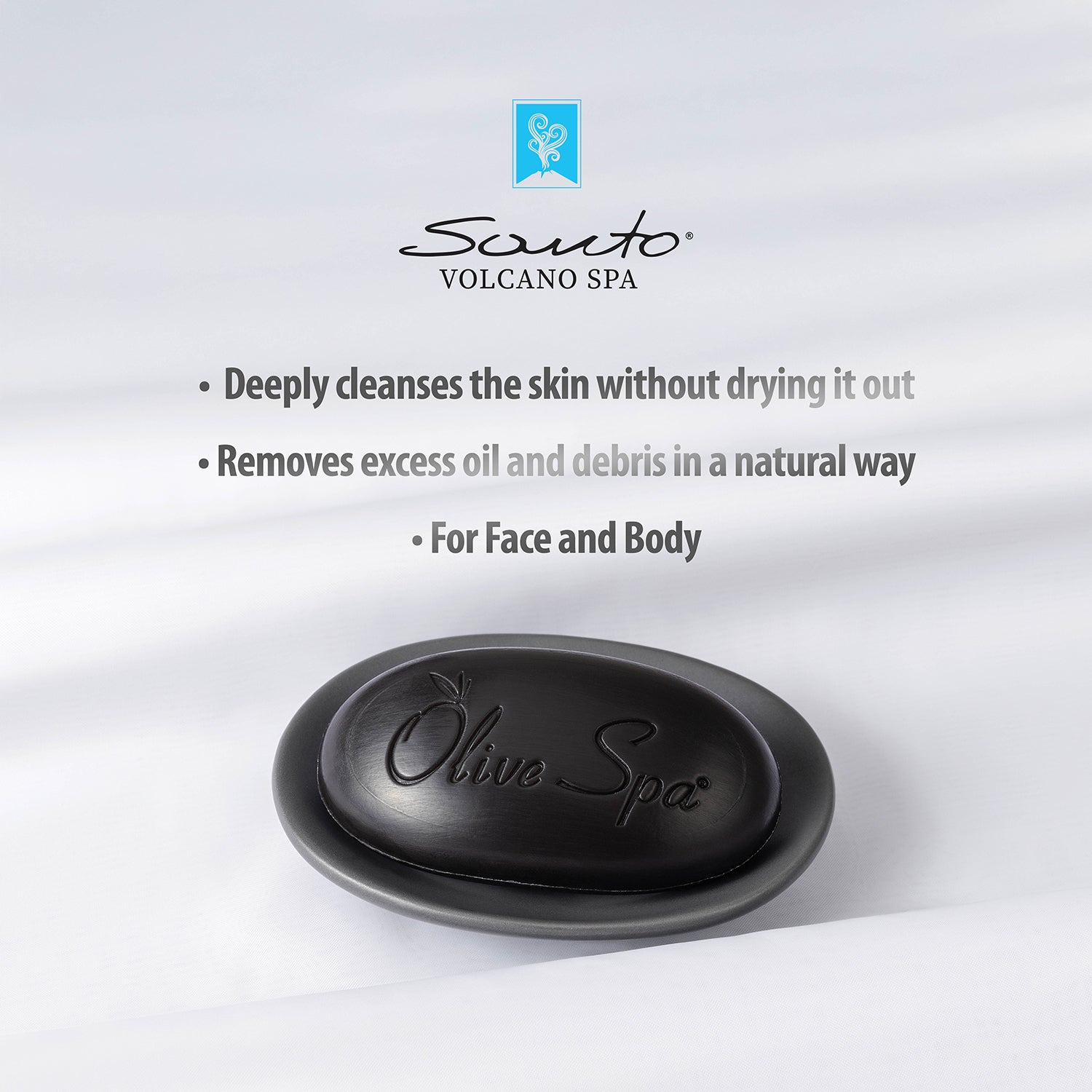 BLACK SOAP WITH OLIVE OIL AND VOLCANIC LAVA